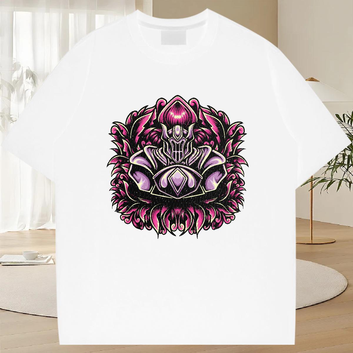 Stylist Men T Shirts ET Top Tees 230g 100% Cotton Street Wear Cool Anime Print Breathable Short Sleeve Men Tshirts