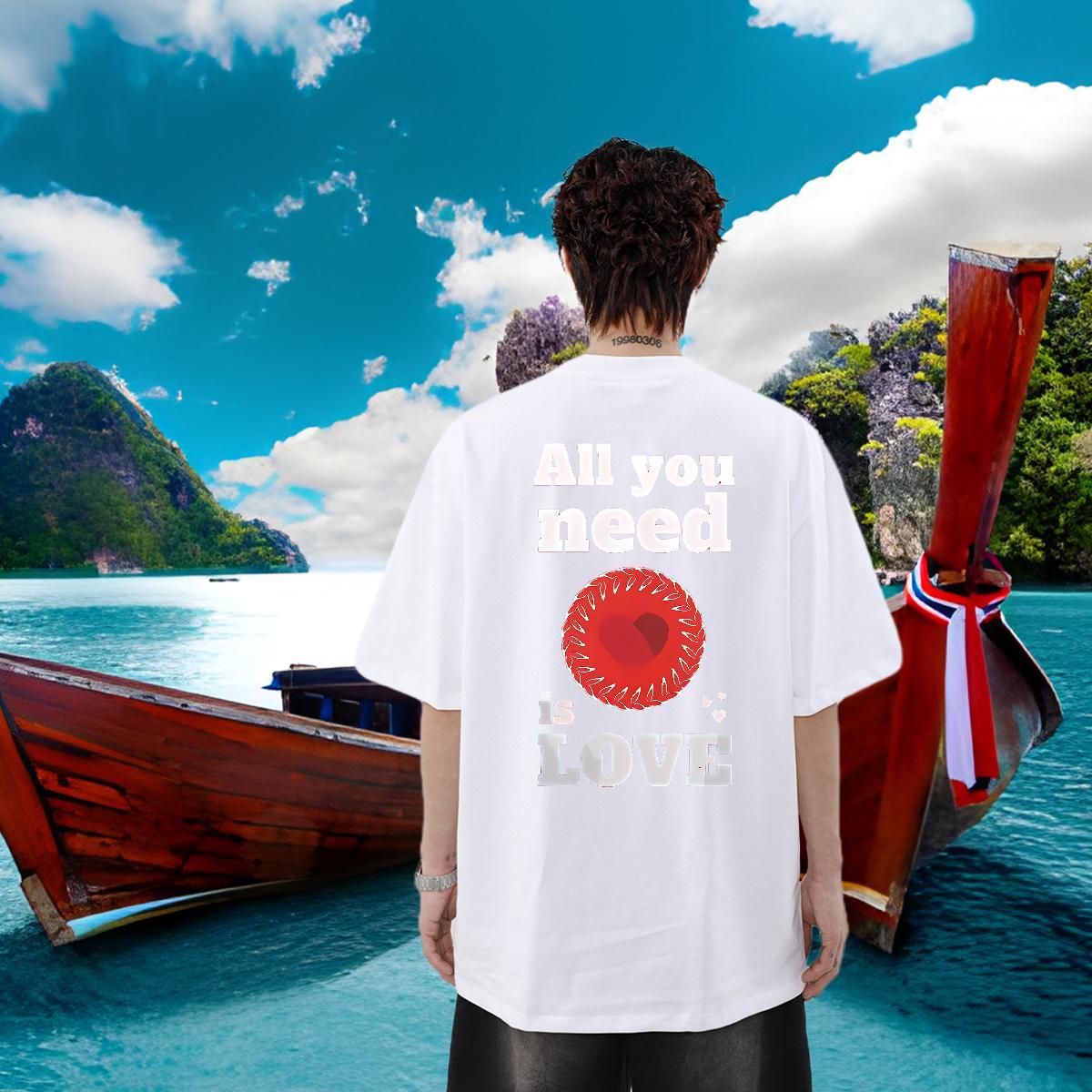 New T-Shirts for Men letter Clothes 230g 100% Cotton Summer Casual Classic Custom Printed Breathable Crew Neck Men Tees