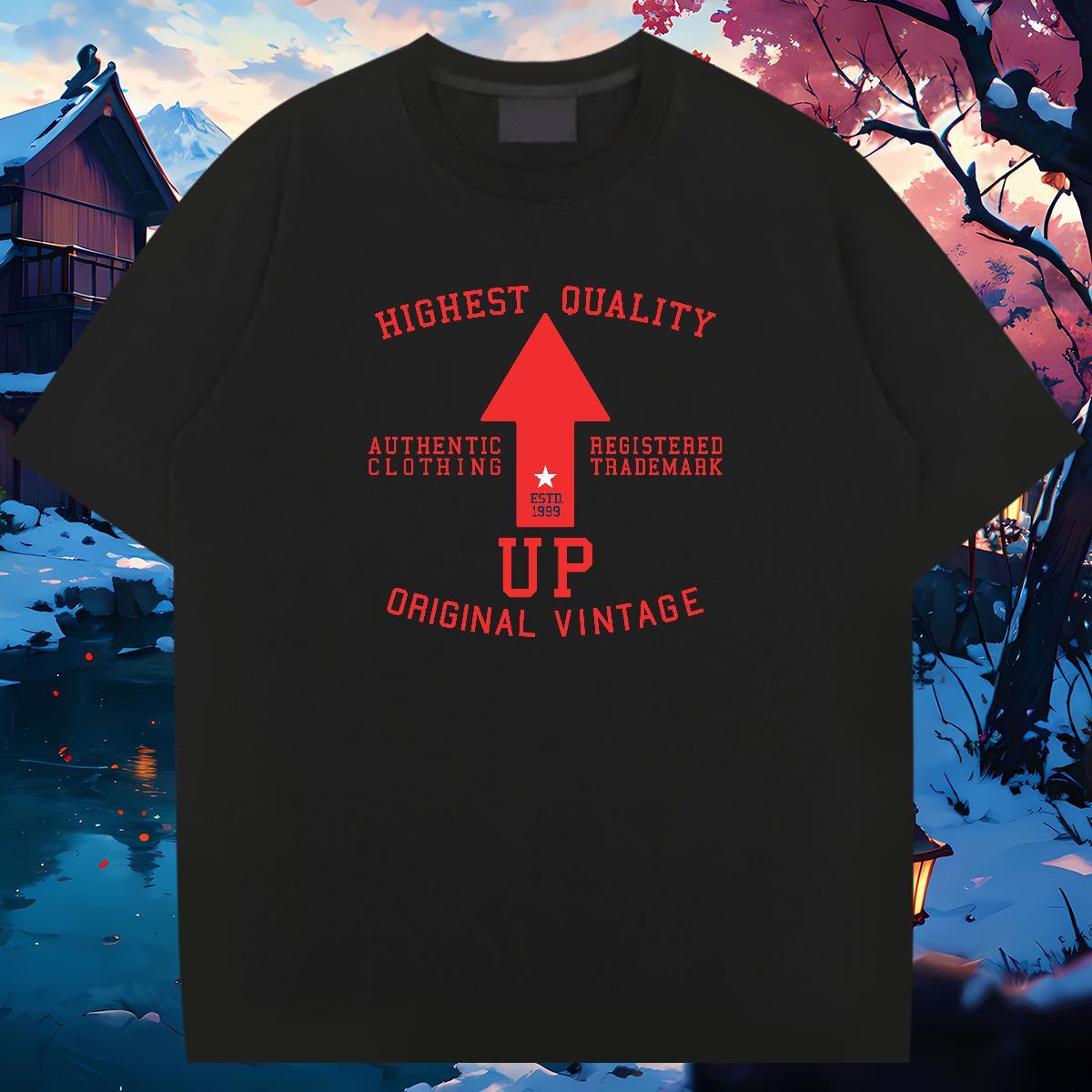 Casual New Mens T Shirts letter Top Tees 100% Cotton 230g Casual Daily Wear Free Shipping DIY Printed O Neck Short Sleeves Men Tops Tees