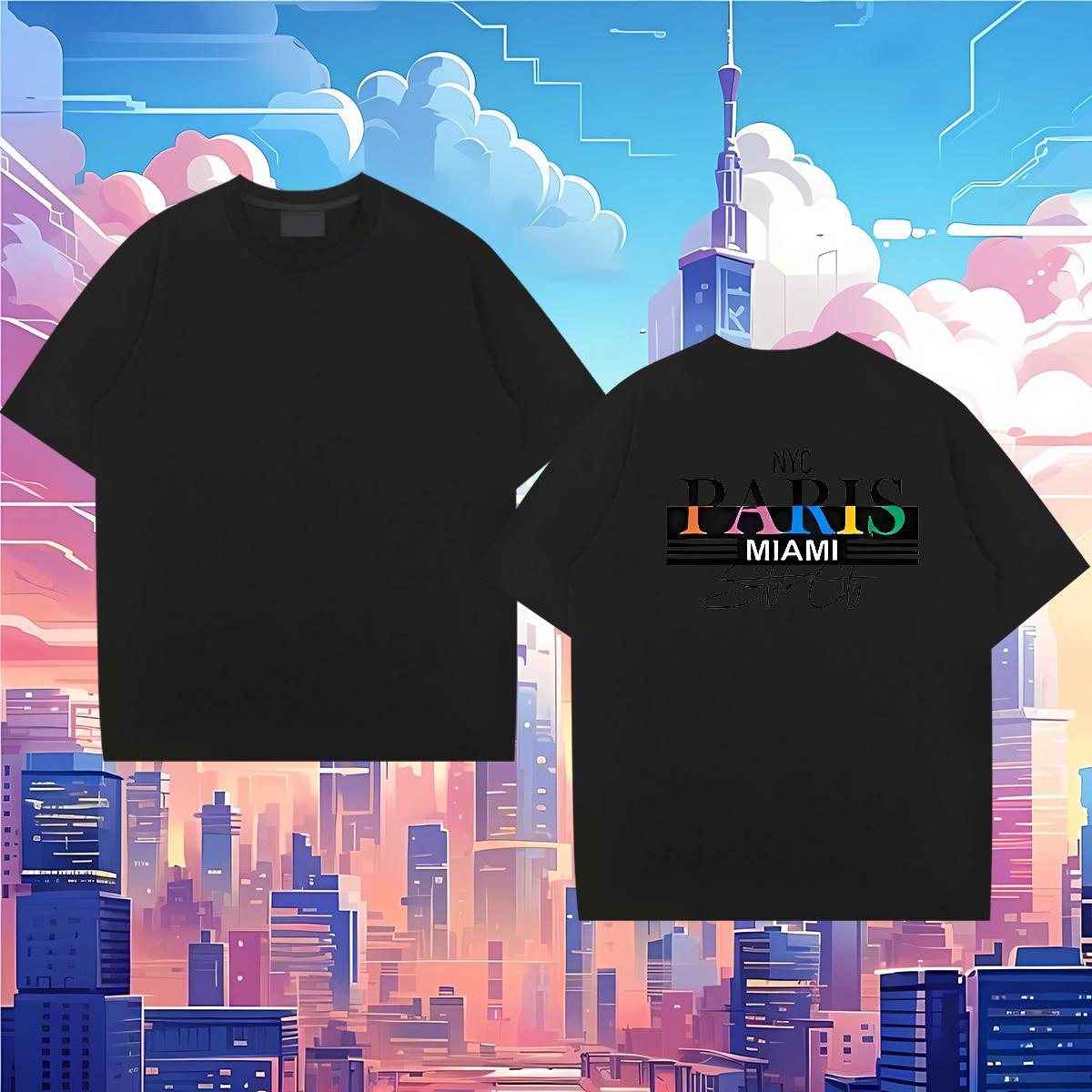 2024 Designer T shirt letter Tops Tees 230g Cotton Street Casual TOP Quality DIY Anime Breathable Short Sleeve Men Clothes T-Shirt