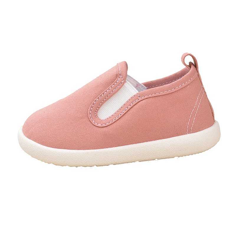 Sneakers Spring Little Kids Lovely Slip-on Lightweight Soft Canvas Sneakers Toddlers Casual Daily First Walking Shoes EK9S111 H240805