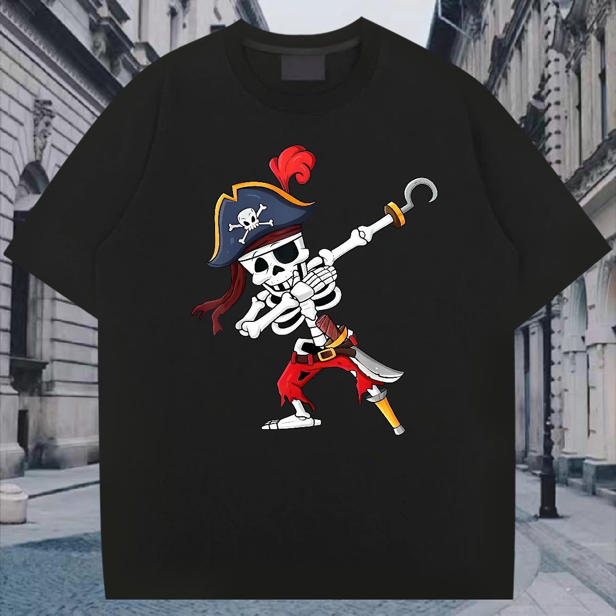 Fashion New T shirt skull Tees Shirts 230g Cotton High Street Hip Hop Soft Graphic O Neck Short Sleeves Mens Tshirts