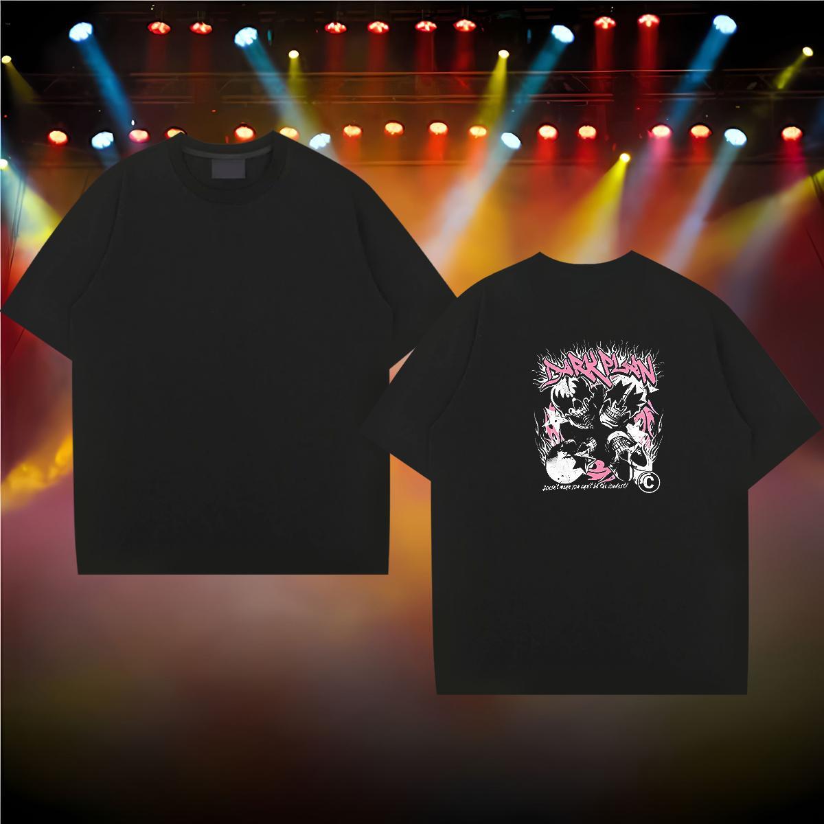 Customized T-Shirts skull Clothings 230g Pure Cotton Street wear Hip Hop Cool Design Custom Cartoon Crew Neck Men Tshirts