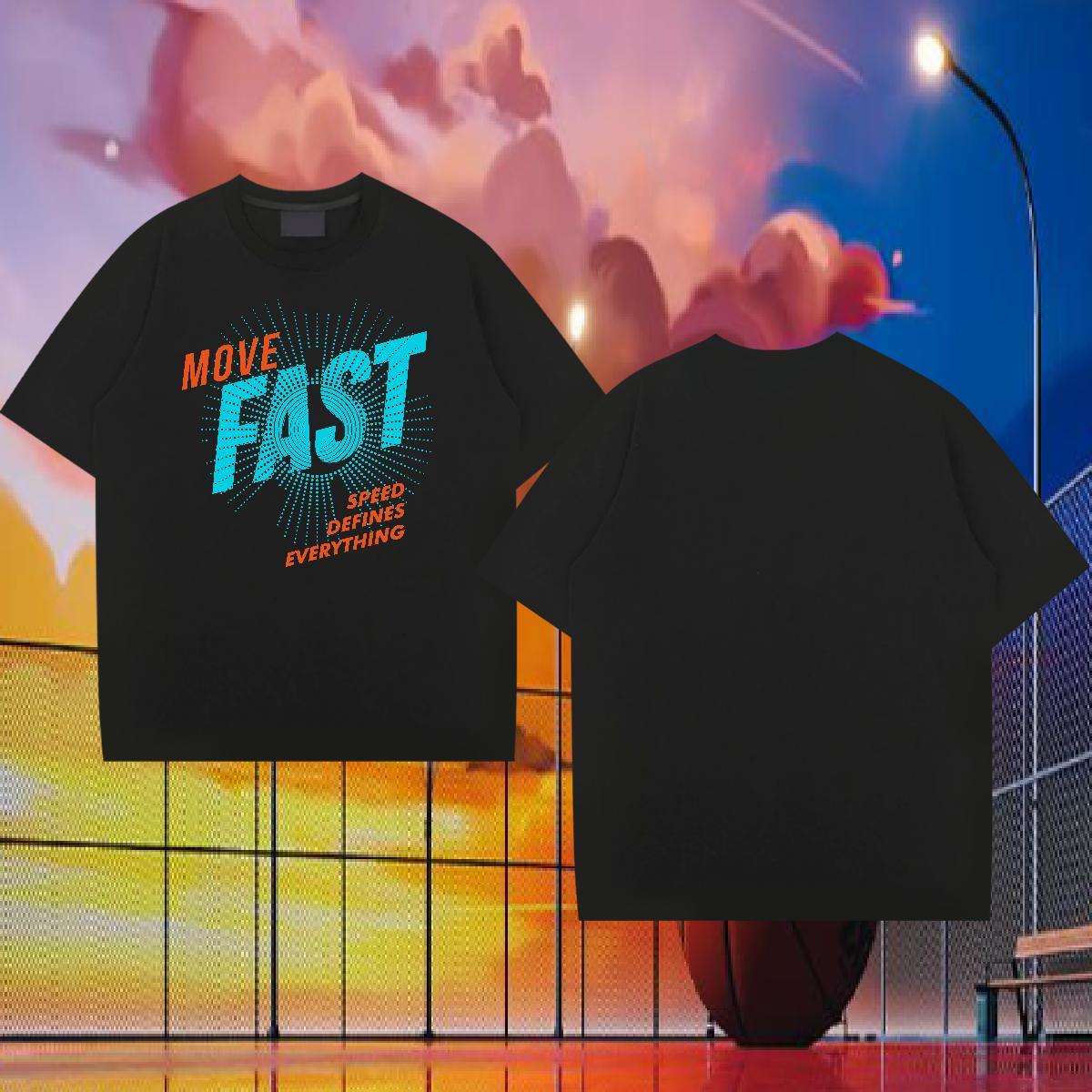 DIY T-Shirts letter Tops 230g Pure Cotton Anime Printing Street High Quality DIY Printed O-Neck Short Sleeve Mens Tshirts