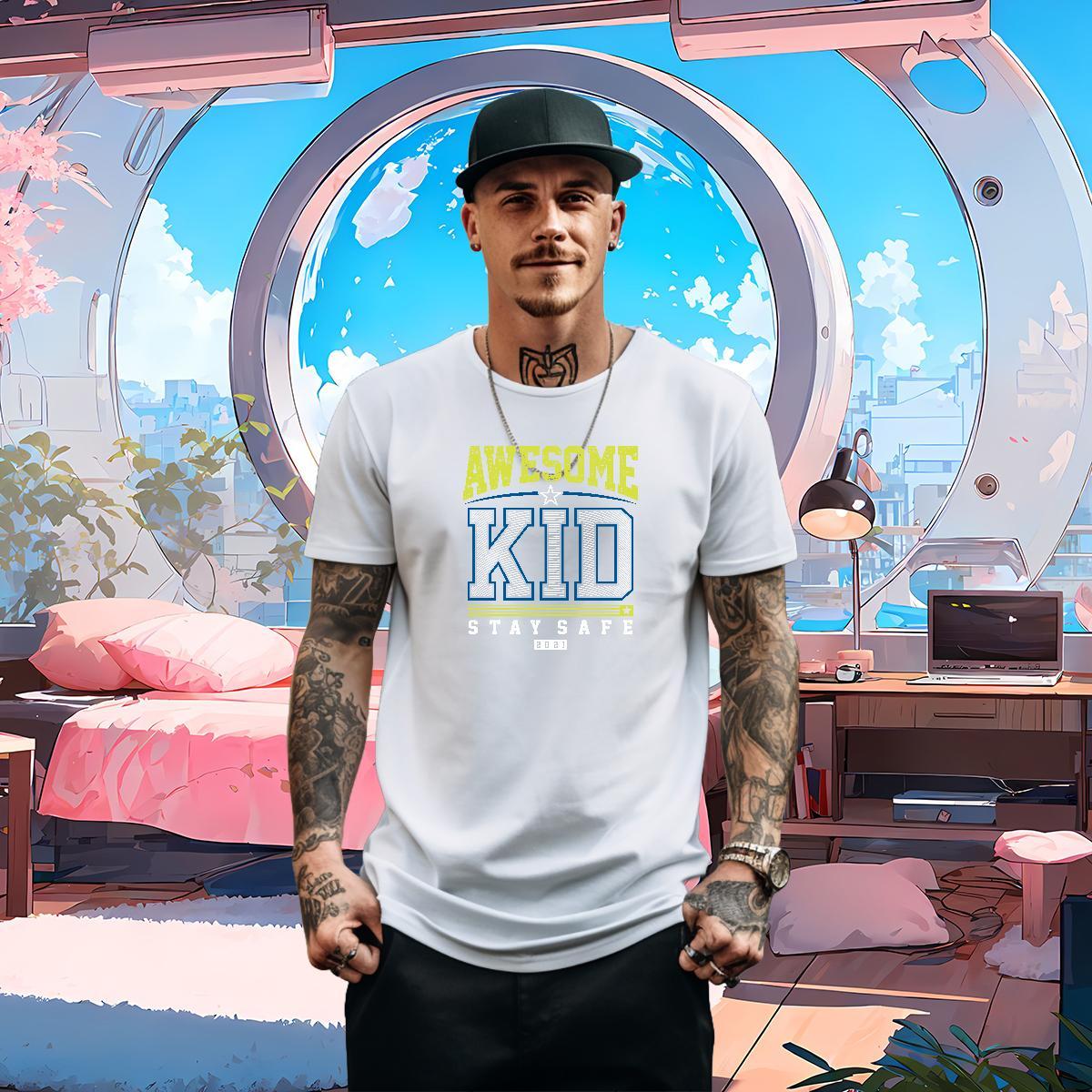 DIY Customized Man T Shirts letter Tshirts 230g Pure Cotton Sport Loose Fit Floral Print Short Sleeve O-Neck Men Clothes T-Shirt