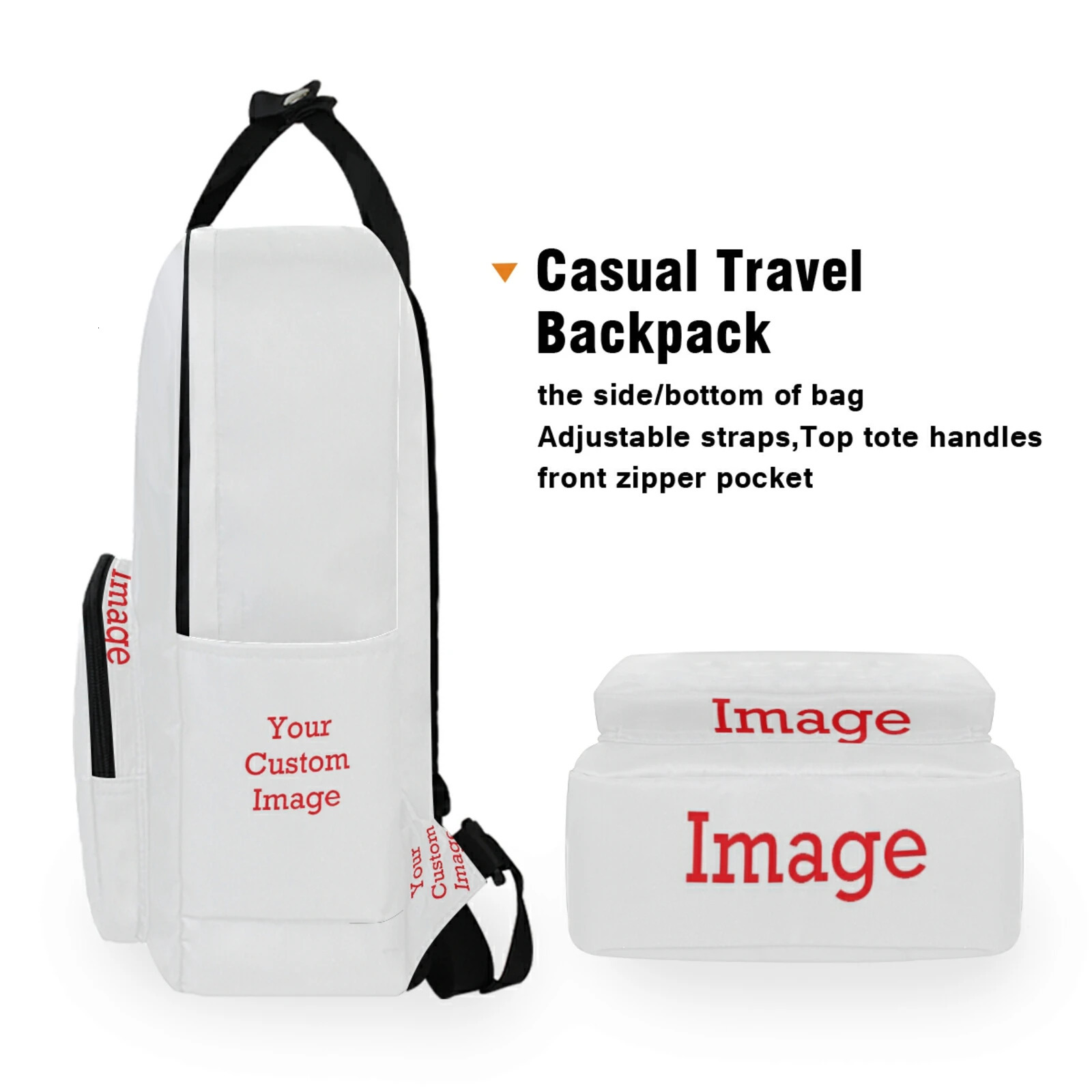 Mens Backpack School Customized Pattern Travel Bag Laptop 240807