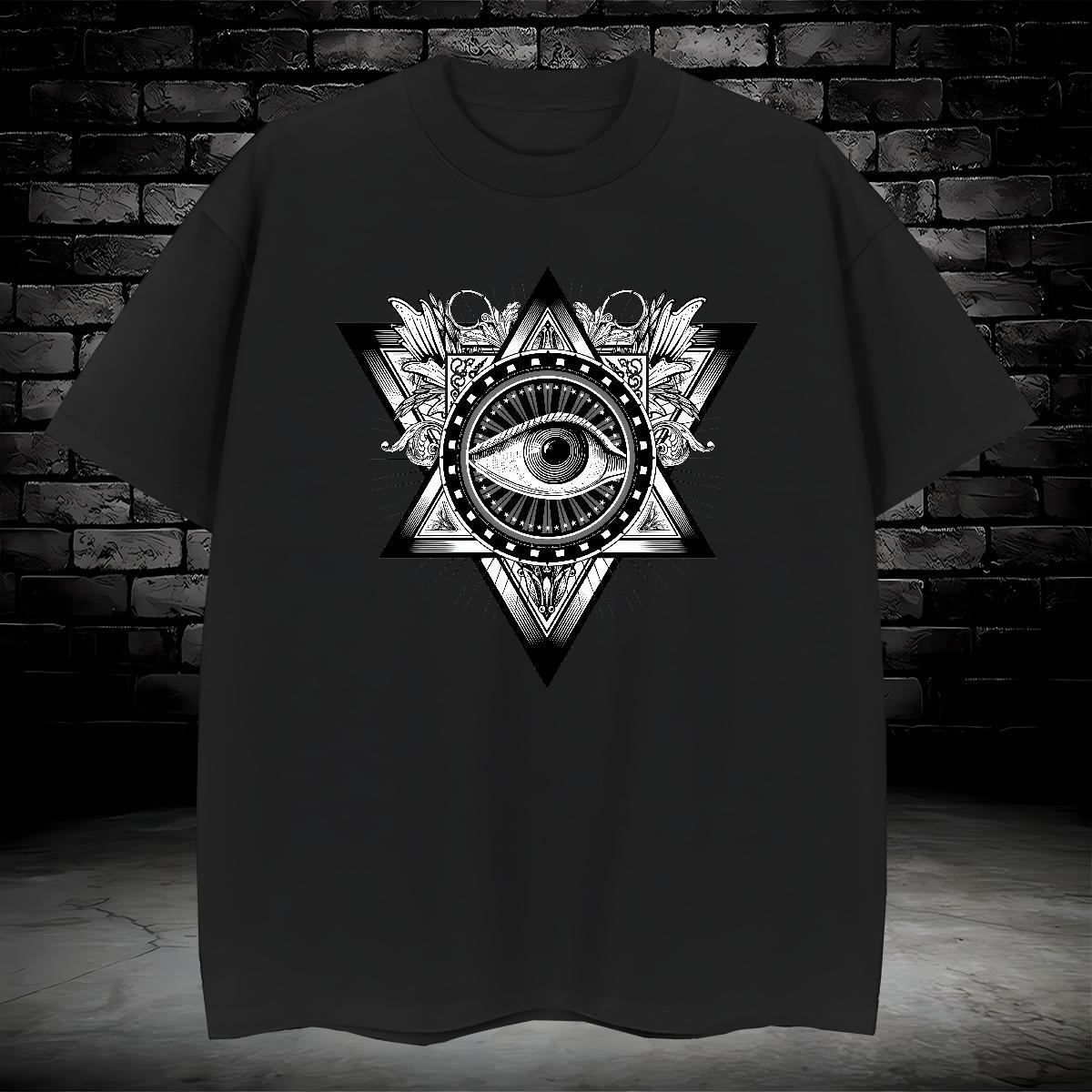 2024 New Mens T Shirts eye of the devil Tops Shirt 230g 100% Cotton Home Outdoor Brand Custom Printed Round Neck Short Sleeve Couples T Shirts