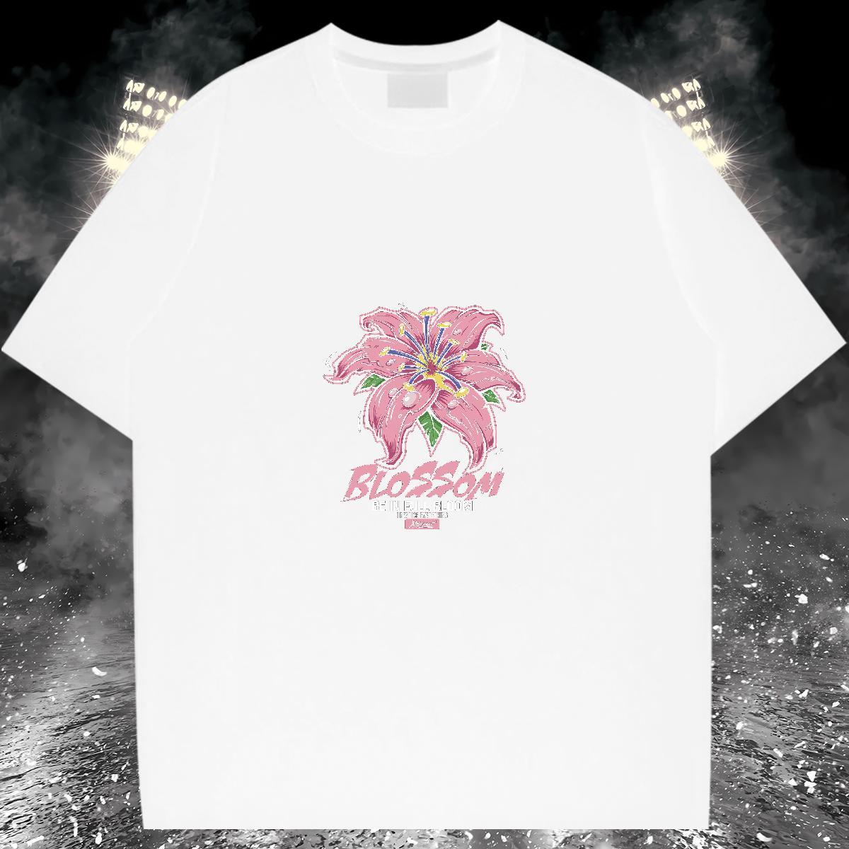 2024 Designer T-Shirts for Men letter Tees 230g Cotton Street Casual Soft Skull Round Neck Short Sleeve Tshirt for Man Woman