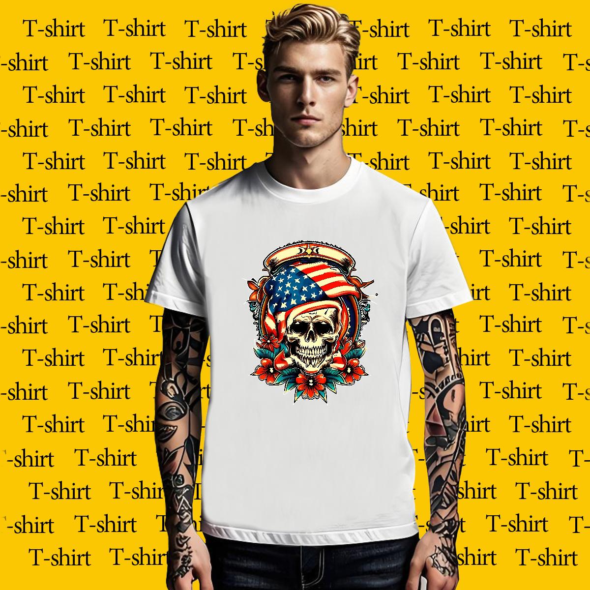 Comfortable T Shirts Men DarkSister 230g Pure Cotton Street Breathable Short Sleeve Men Tees Fashion Design Skull Wear