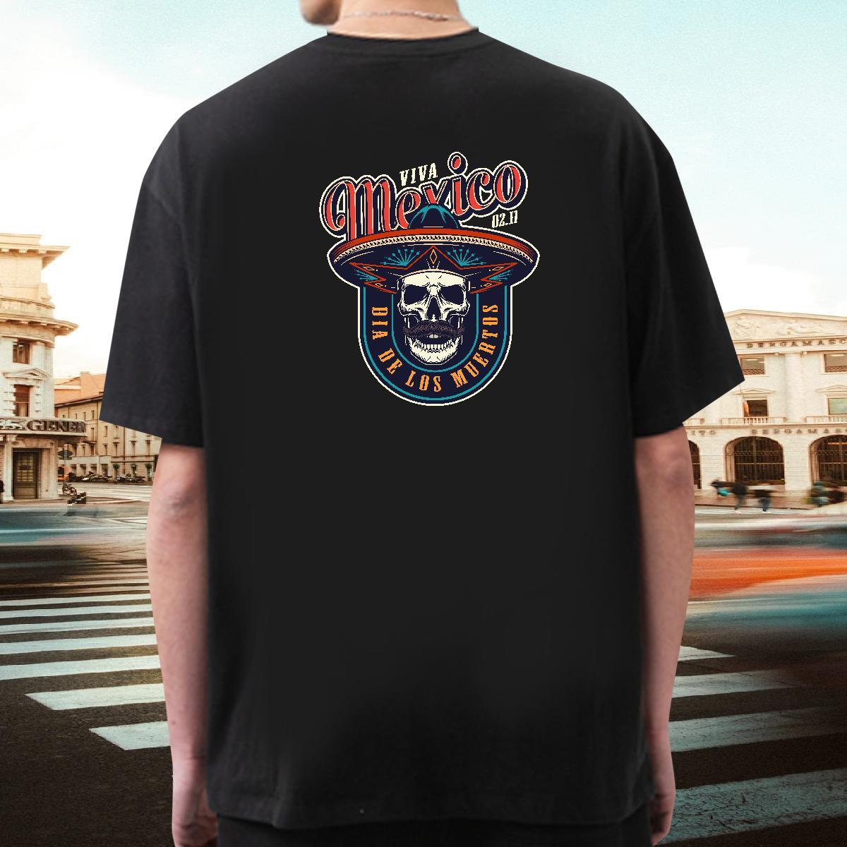 Fashion Design T Shirt For Man skull Clothings 230g Pure Cotton Home Outdoor Brand Custom Anime Breathable Crew Neck Men Tees