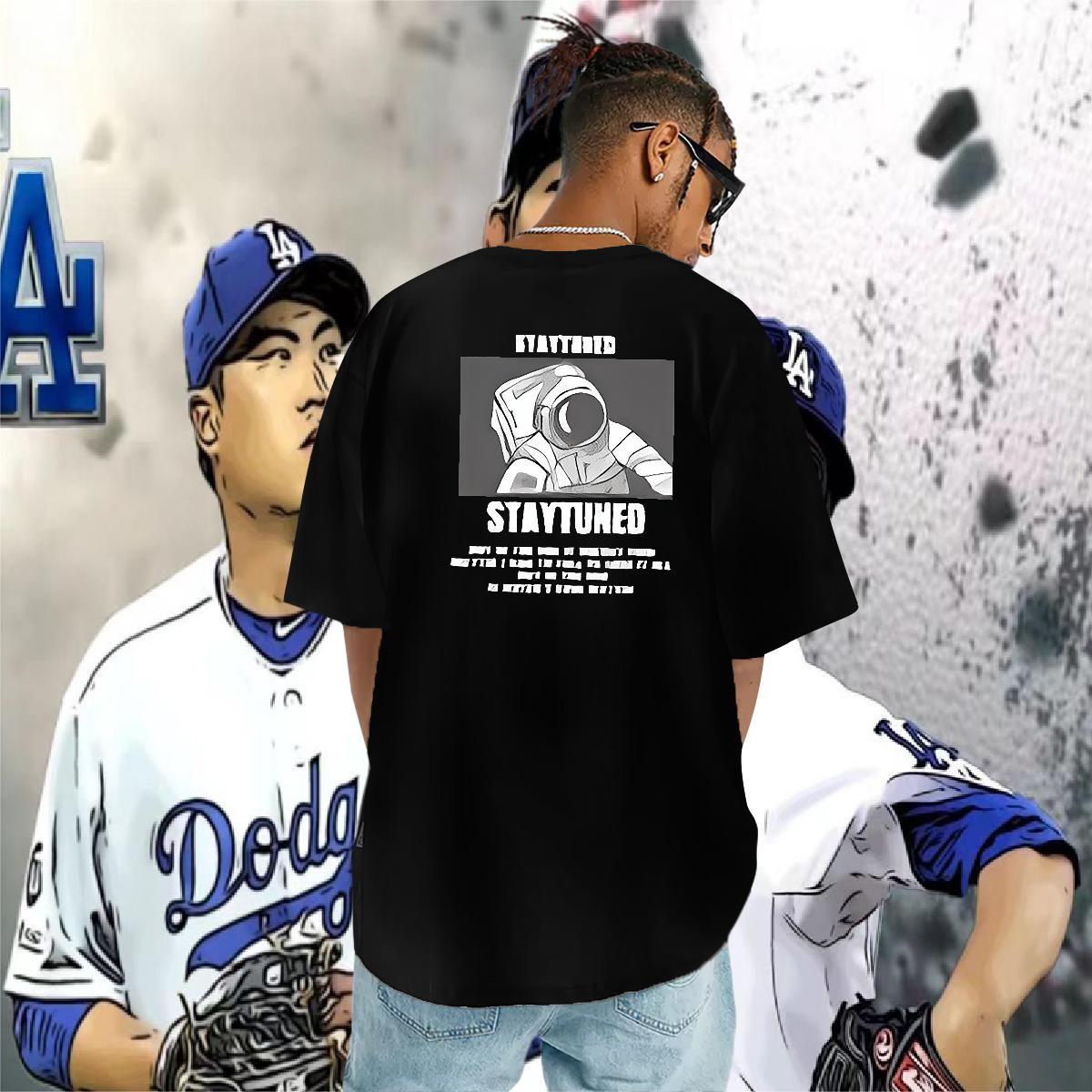 Custom T-Shirts for Men letter Tops 230g Pure Cotton High Street Hip Hop Free Shipping DIY Printed Short Sleeve O-Neck Men Tops Tees