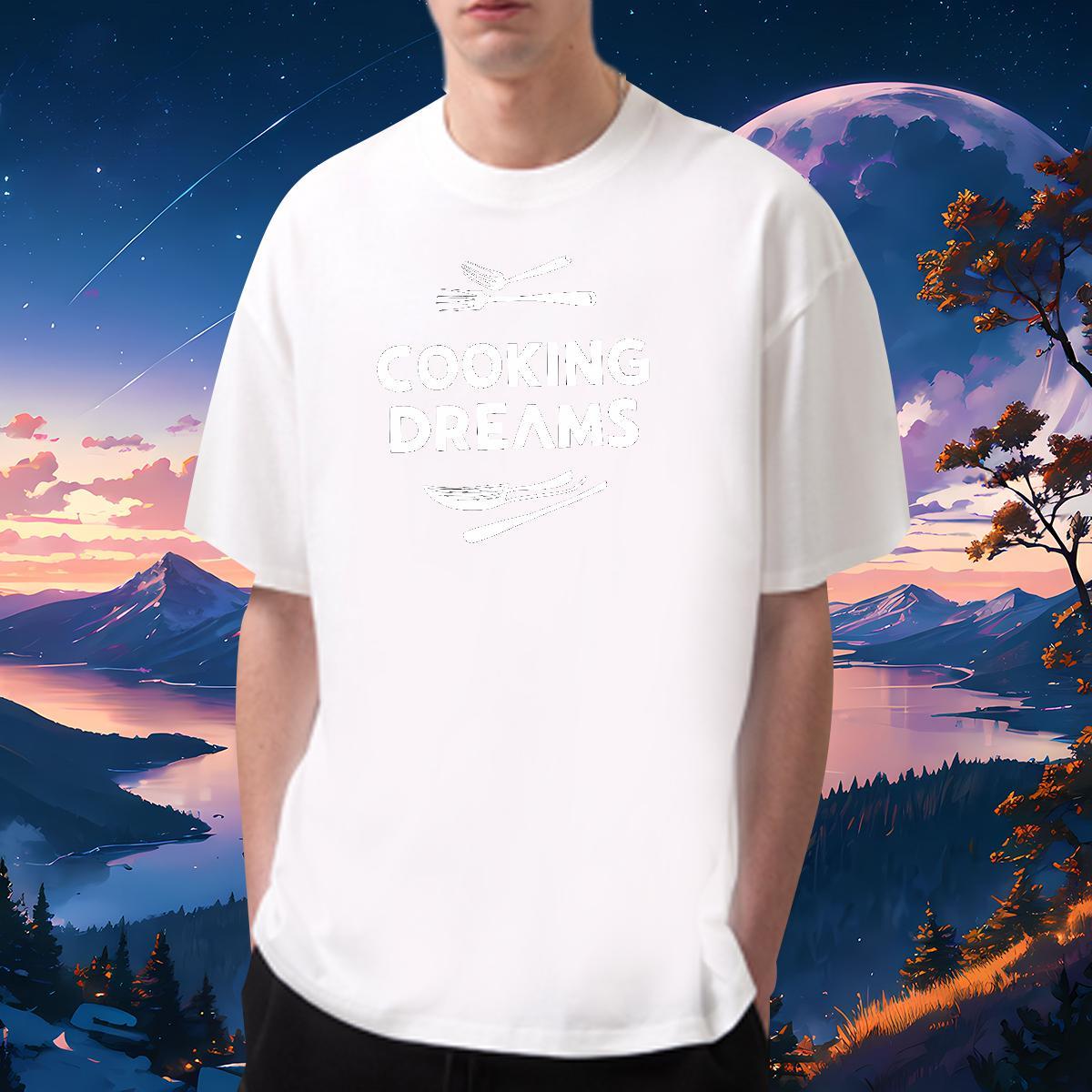 New T-Shirts for Men letter Tops Shirt 100% Cotton 230g Spring Summer Brand Custom Printing Breathable Short Sleeve Men Tops Tees