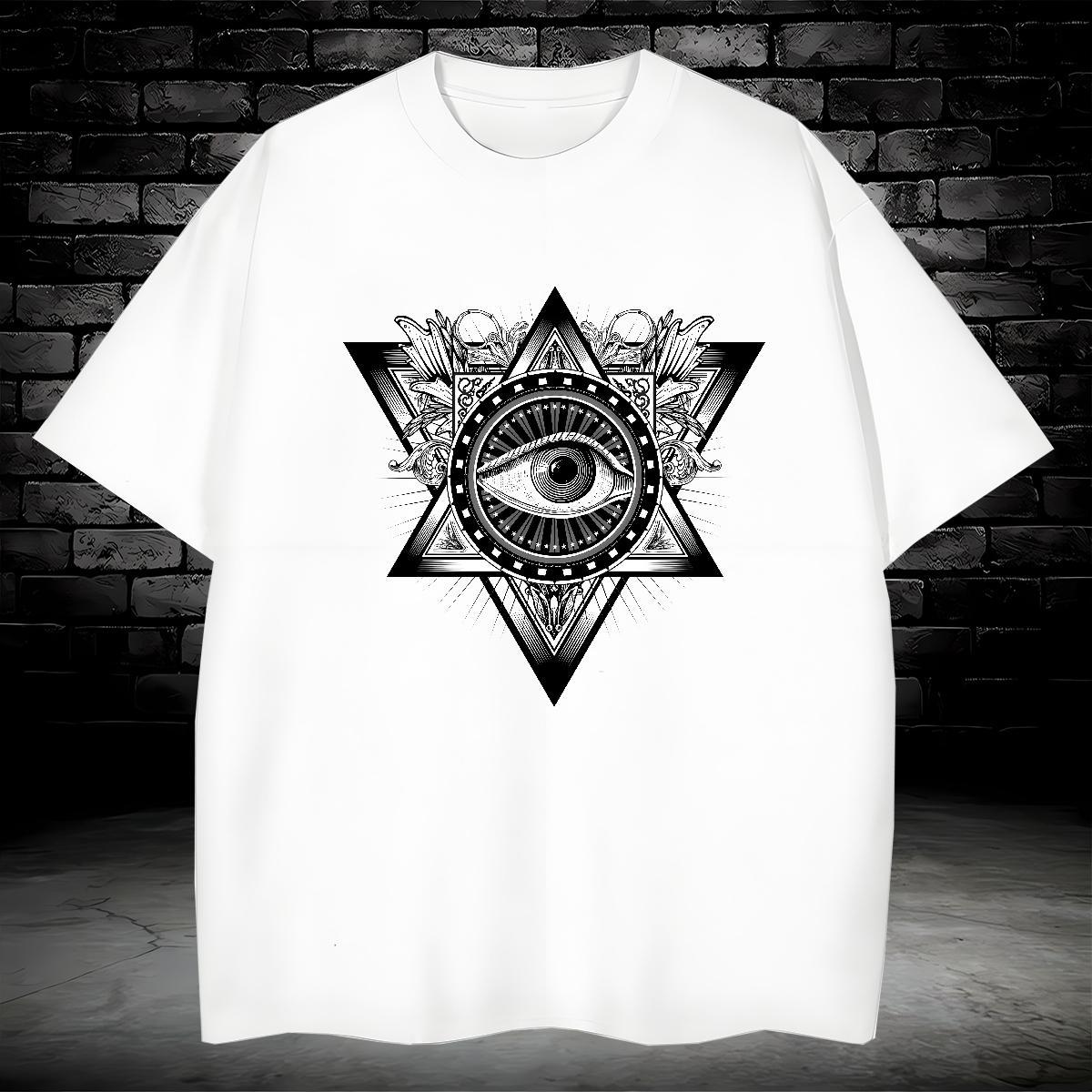 2024 New Mens T Shirts eye of the devil Tops Shirt 230g 100% Cotton Home Outdoor Brand Custom Printed Round Neck Short Sleeve Couples T Shirts