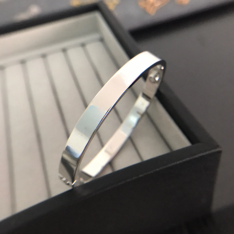 Luxury Designer Bracelet Bangle 18k Gold Tarnish Designer Bracelets with Screwdriver 6MM Diamond Mens Bracelet Women Fine Jewelry Woman Gift