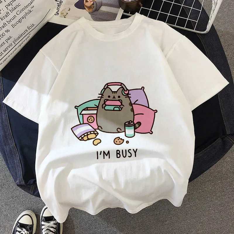 Kawaii Fat cat t-shirt for children in summer cute and fashionable childrens t-shirt thin part fashionable girl t-shirt top clothing BAL541W240718