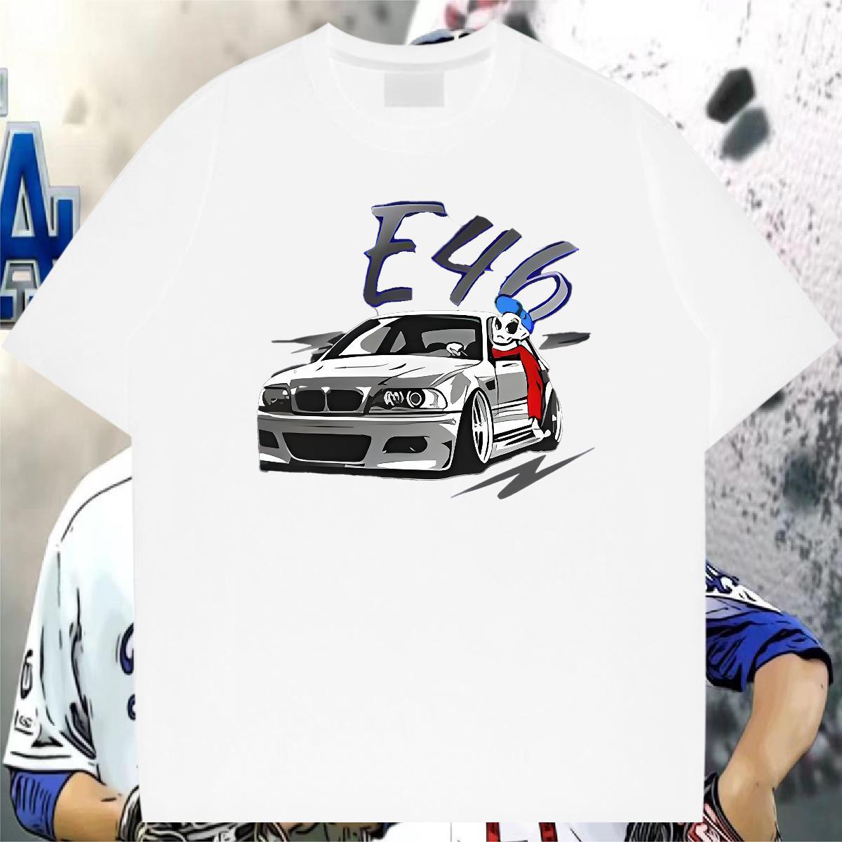 Fashion Casual Man T Shirts car Polos 100% Cotton 230g Street Wear Wholesale Skull Breathable Soft Men Tops Tees