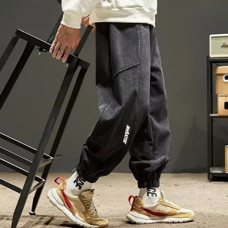 Emo Cargo Pants for Men Street Multipockets Trousers Man Y2k Fashion Slacks Harem Hiking Korean Style Baggy High Quality Cotton 240806