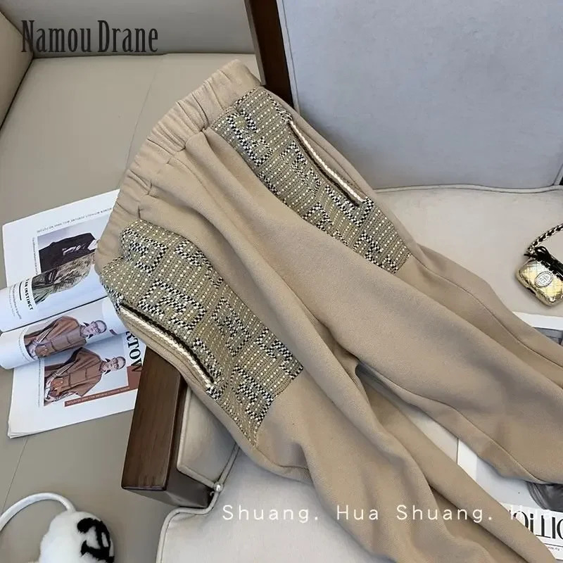 Namou Drane Casual Fashion Sports Suit Women Spring Loose Western Style Retro Slimming Two-piece Set 240807