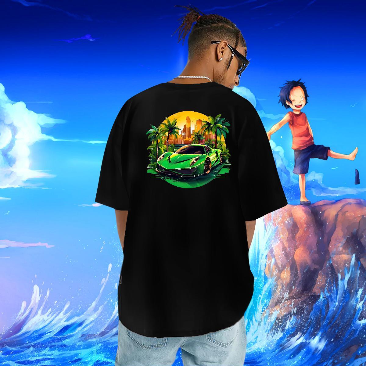 Classic Casual T-Shirts car Top Tees 100% Cotton 230g Hip Hop Unisex Graphic Round Neck Short Sleeve Mens Tshirts