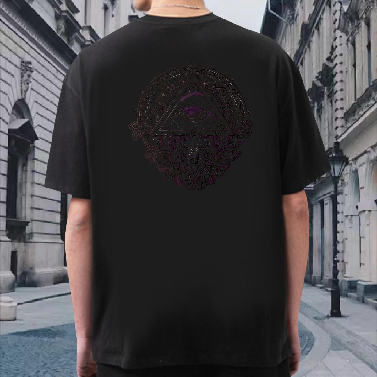 Designer Fashion T shirt eye of the devil Tee Shirt 230g Cotton Daily Outfit Unisex Customized Print Breathable Soft Mens Tshirts