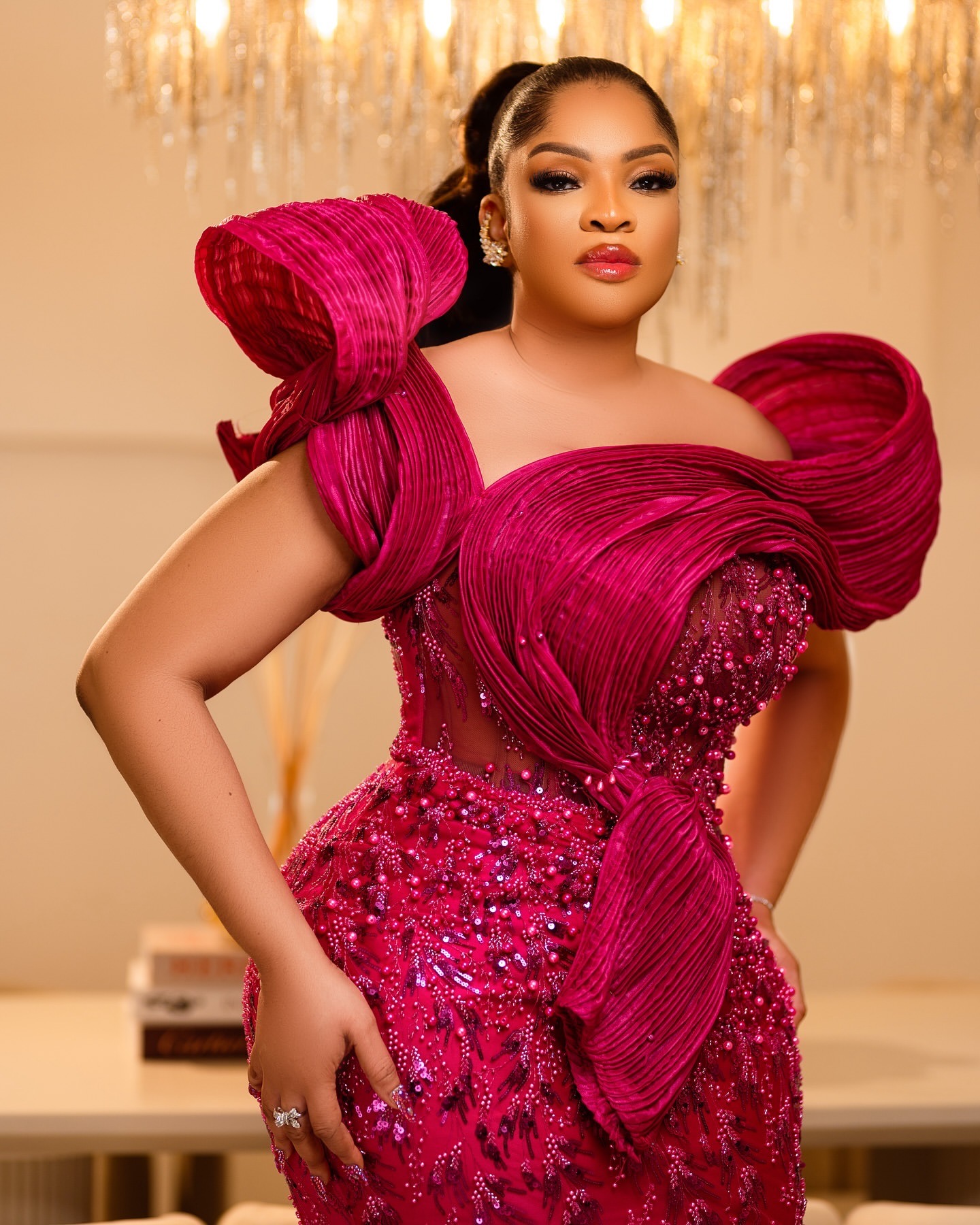 2024 Plus Size Burgundy Mermaid Prom Dress Lacefull Promdress Stylish Pearls Evening Formal Party Second Reception Birthday Engagement Gowns Dresses Z
