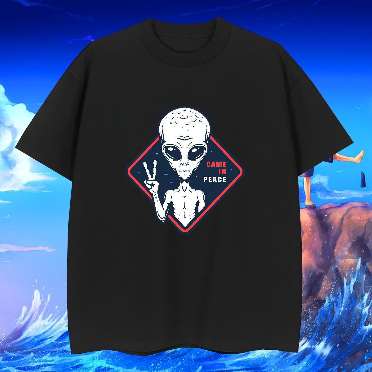 DIY T-Shirts for Men ET Tops 230g 100% Cotton Casual Popular White Plus Size O-Neck Short Sleeve Tshirt for Man Woman