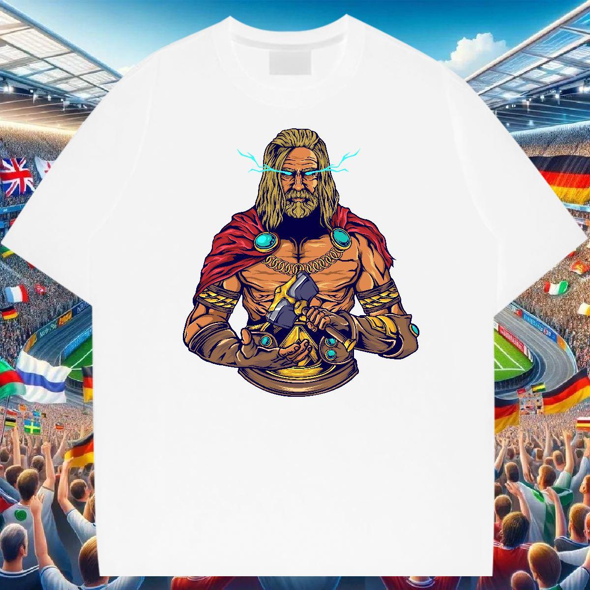 2024 DIY Mens T Shirts portrait Clothes 230g 100% Cotton Sport Loose DIY Anime Pure Cotton Men Tees