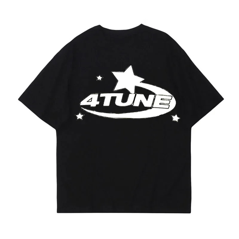 Summer T-shirt Mens Vintage Short Sleeve Harajuku Leisure Gothic Cotton T-shirt Y2K Pattern Street Apparel Aesthetics Clothing 240807