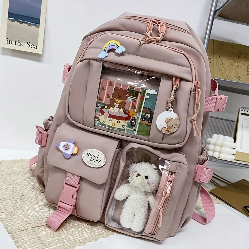 Large capacity high school student backpack Korean female 240807
