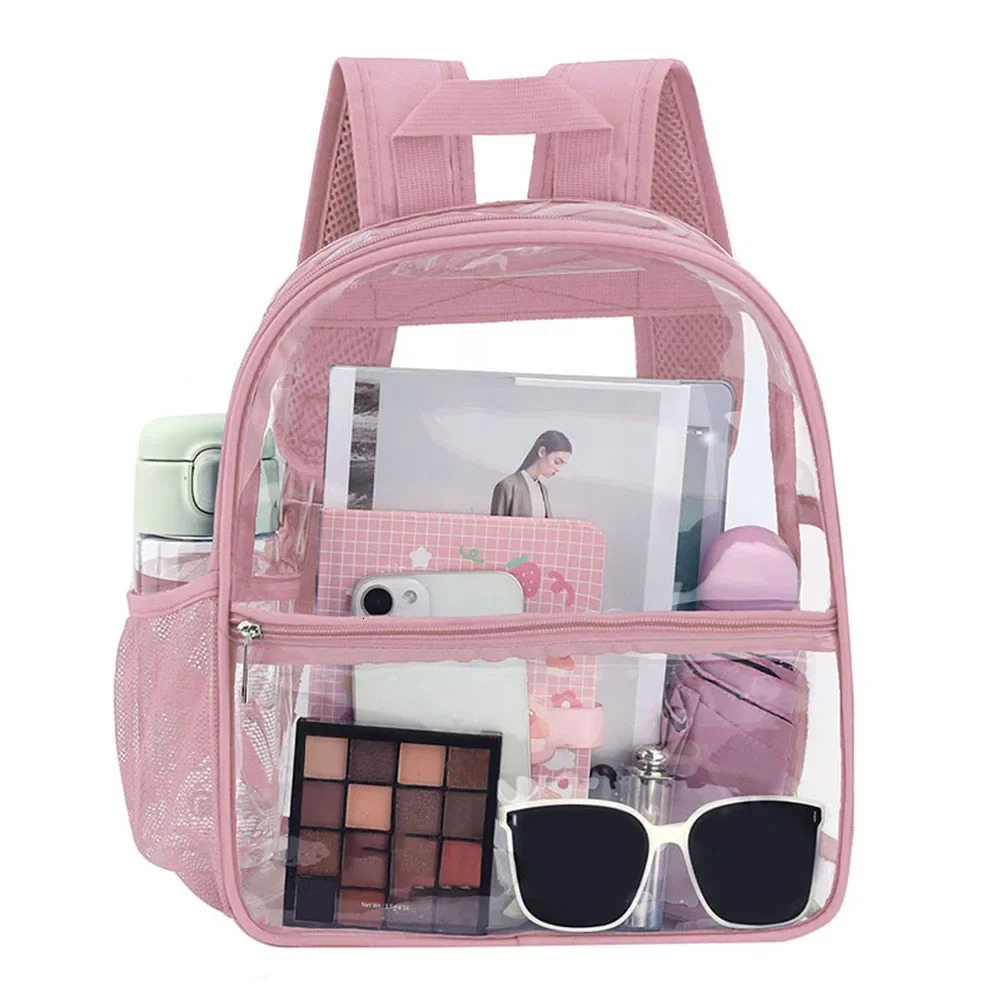 Clear Backpack Stadium approves transparent mini backpacks for mens music concerts sports festivals venue 240807