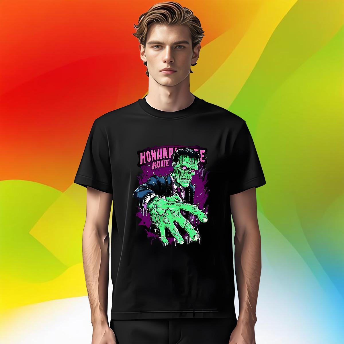 2024 DIY T Shirt For Man skull Tees Shirts 230g Cotton Daily Wear Free Shipping Custom Print Oversized O-Neck Short Sleeve Couples T Shirts