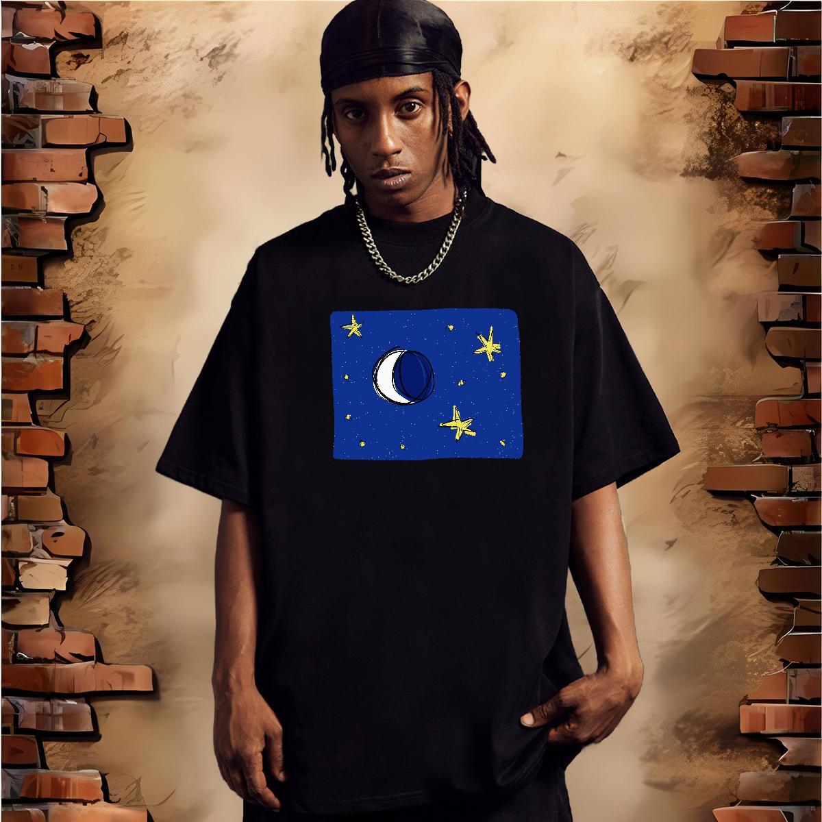 Wholesale T-Shirts sky Tops Tees 230g 100% Cotton Street Wear Free Shipping DIY Logo Oversized Breathable Crew Neck Men Tops Tees