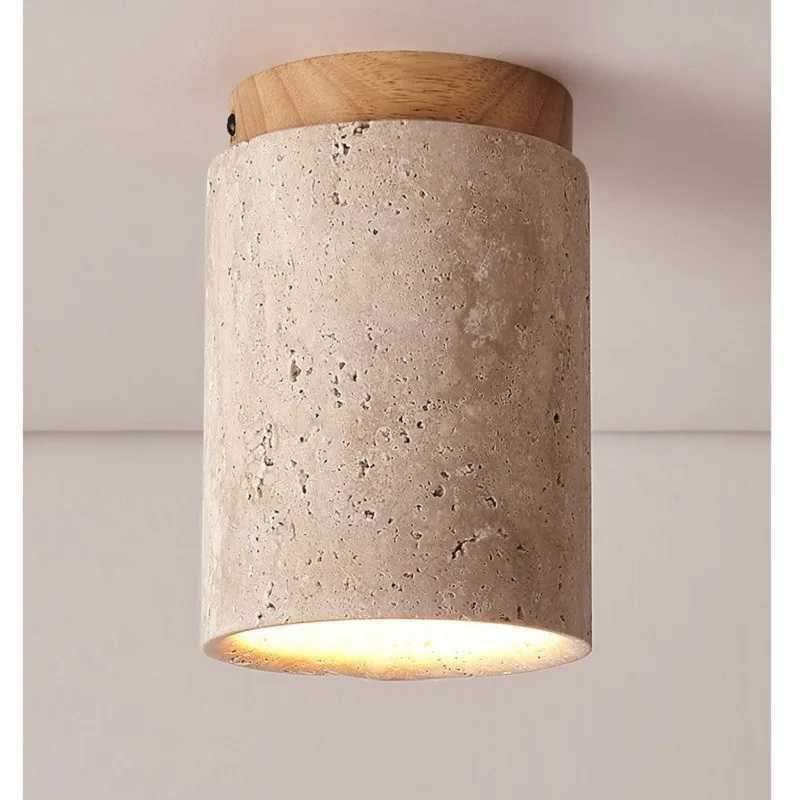 wind Natural tunnel stone Ceig Wabi Sabi corridor balcony LED lighting decoration pending light bedside table wall lamp Y240802