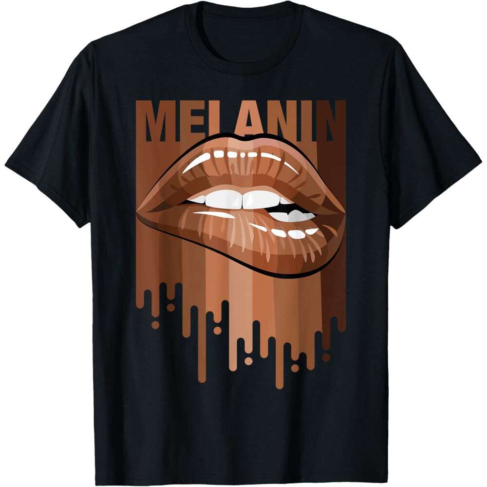 2025S Fashion Designer T Shirt For Mens Cool Melanin Girl Lips Tees Black Girls Magic Style T Shirt Shirts Tshirt Graphic Tee Casual Tops Clothes Shor