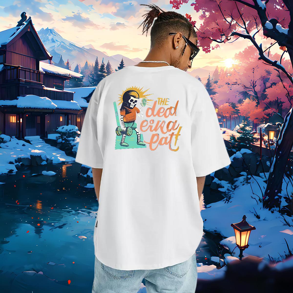 Designer Fashion T shirt skull Top Tees 230g Cotton Casual Daily Wear Unisex Cartoon Print O Neck Short Sleeves Mens Tshirts