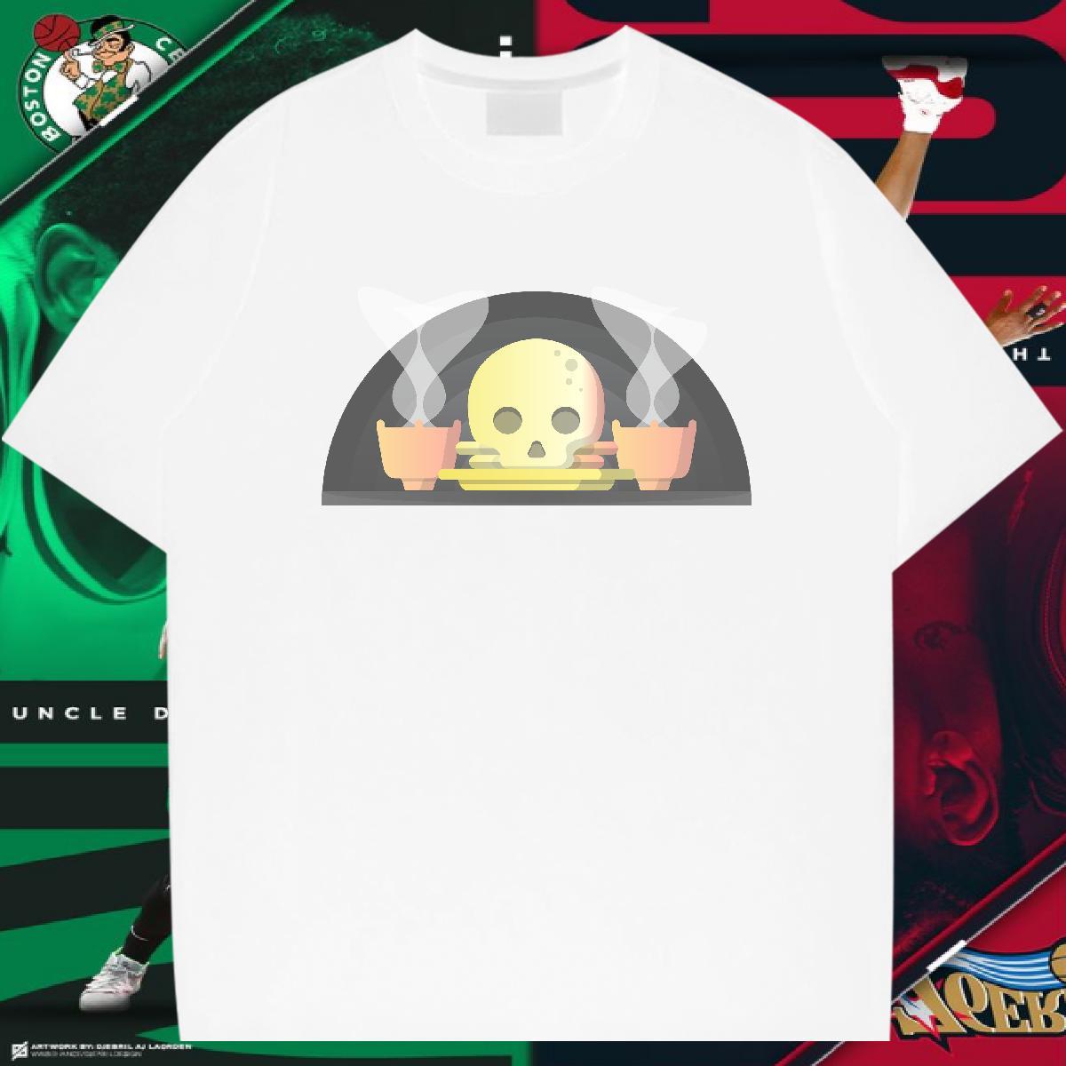 2024 Man T Shirts skull Tops 230g Pure Cotton Street wear Hip Hop Loose Fit Oversized Breathable Crew Neck Tshirt for Man Woman