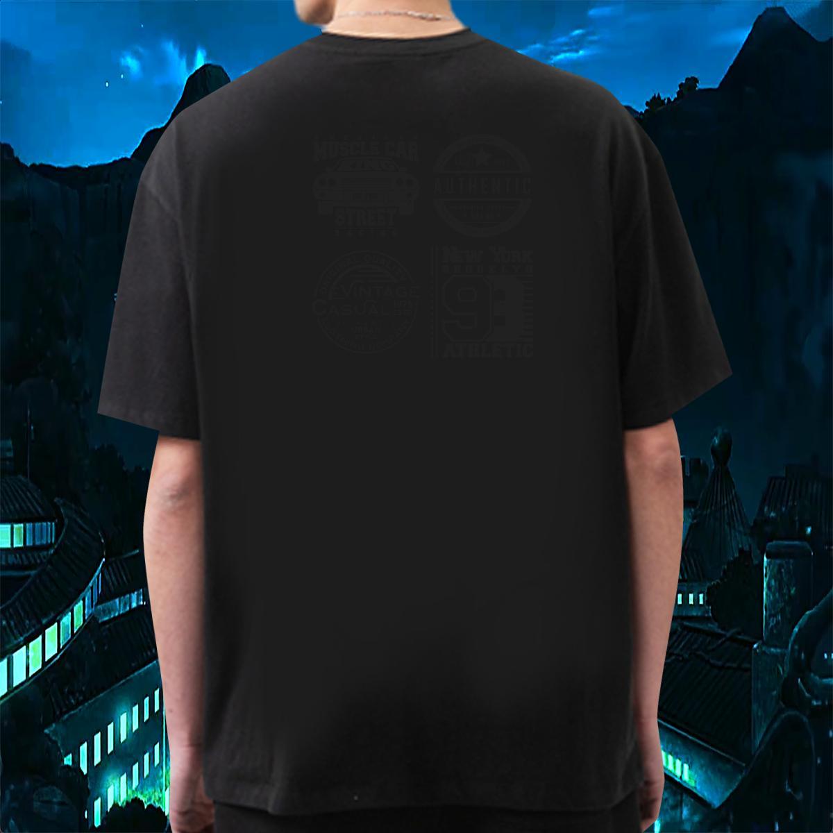 2024 Summer T Shirt For Man letter Polos 230g 100% Cotton Street wear Hip Hop Loose Fit Plus Size Custom Breathable Short Sleeve Men Tshirts