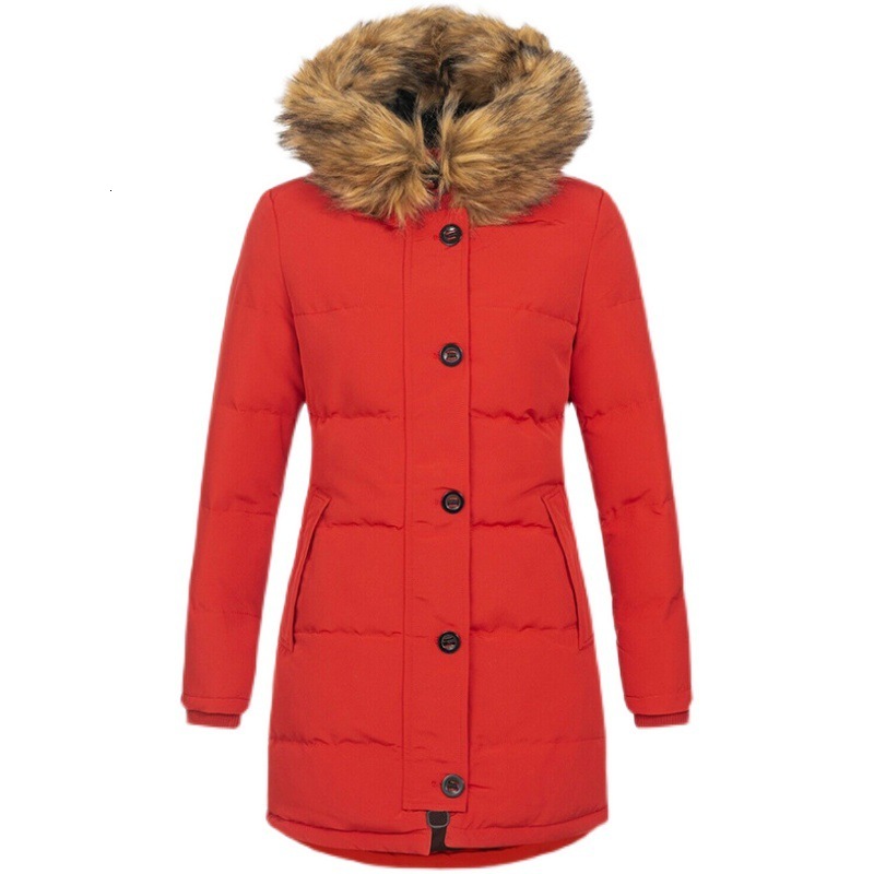 2022 Winter Women's Hooded Sleeve Warm Zipper Cotton Clothes Overcoming the Long Coat Style H87#128