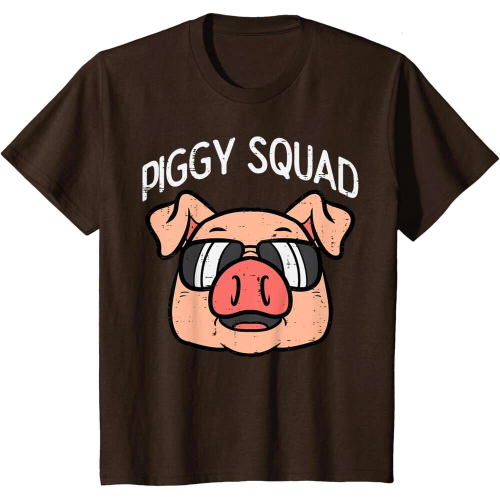 T shirt for Mens Piggy Squad Funny Pig Farmer Hog Farm Animal Men Women T-Shirt shirts tshirt graphic tee Casual tops summer clothes Short sleeve