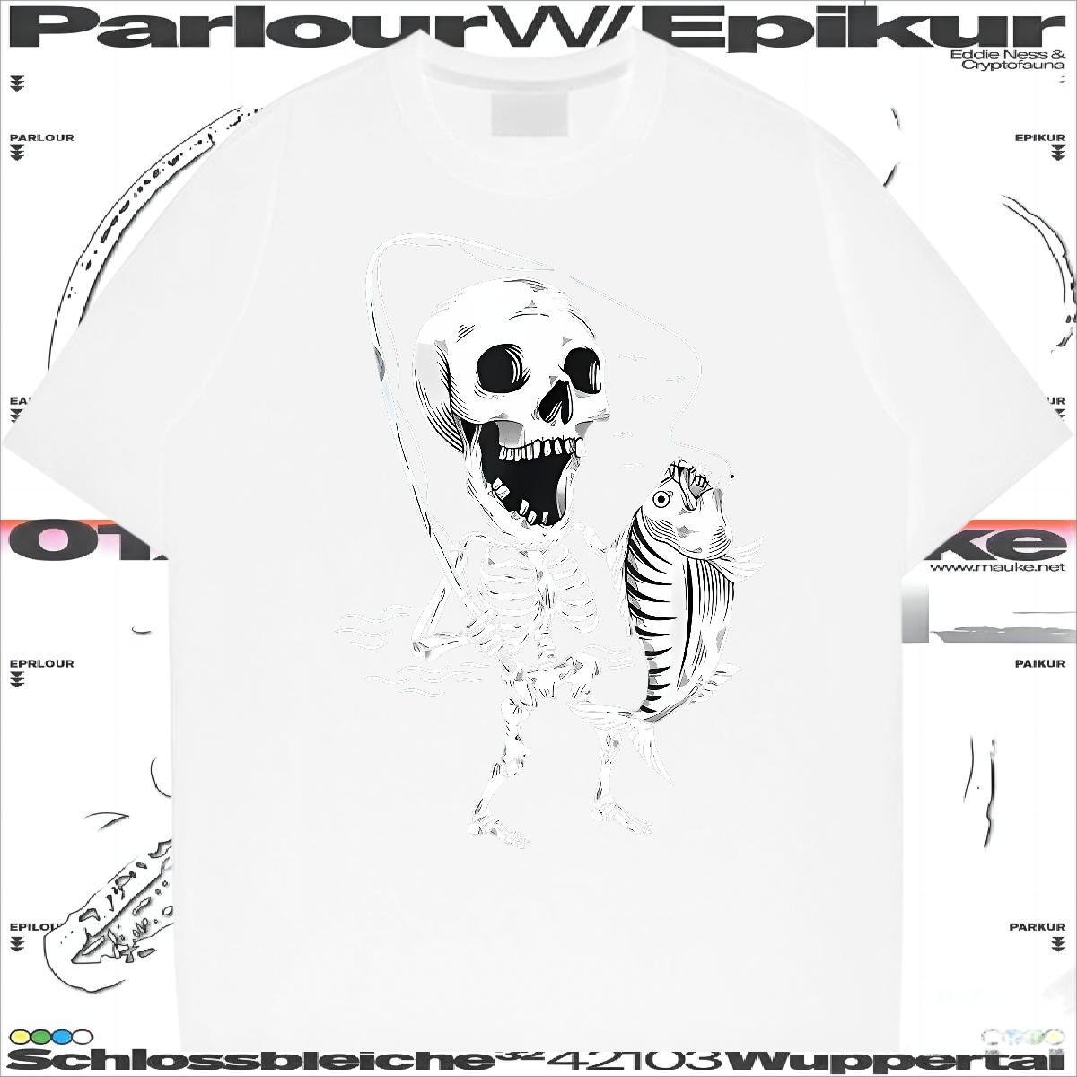 Factory Direct T-Shirts for Men skull Clothes 100% Cotton 230g Sport Unisex Customized O Neck Short Sleeves Tshirts