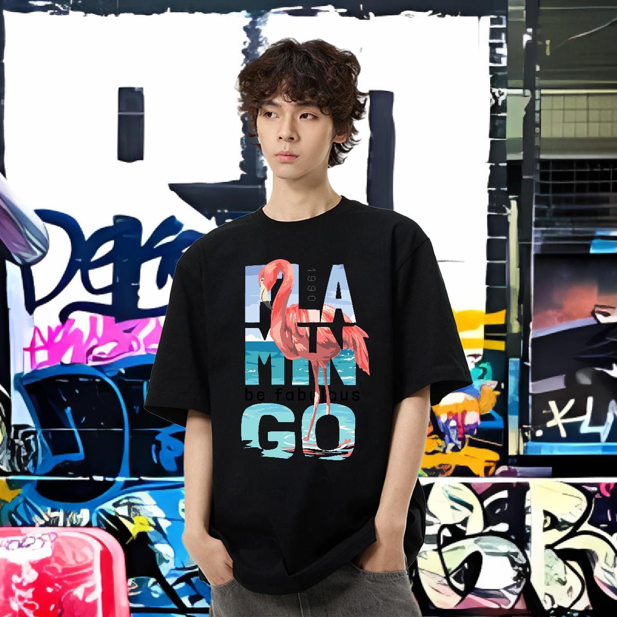 Factory Direct T Shirt For Man letter Wear 230g 100% Cotton Street Casual Comfortable Custom Big Size Short Sleeve O-Neck Men Clothes T-Shirt