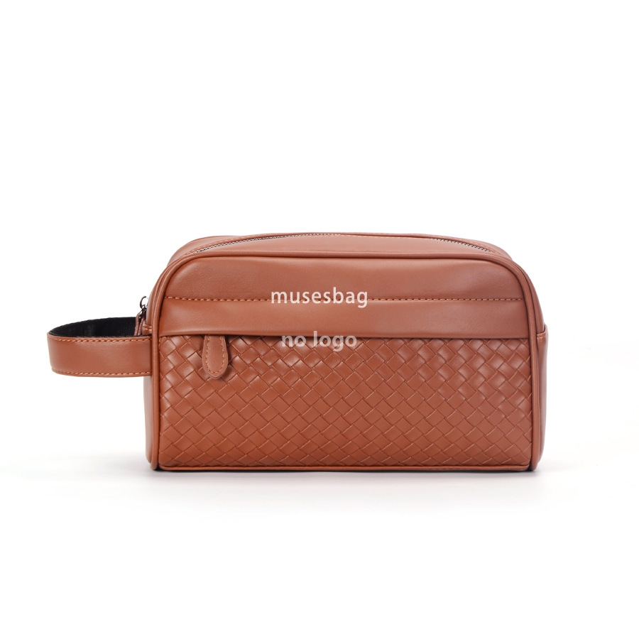 New high quality woven bag Horizontal men's hand bag Light business hand bag Casual outdoor mobile phone bag Underarm bag