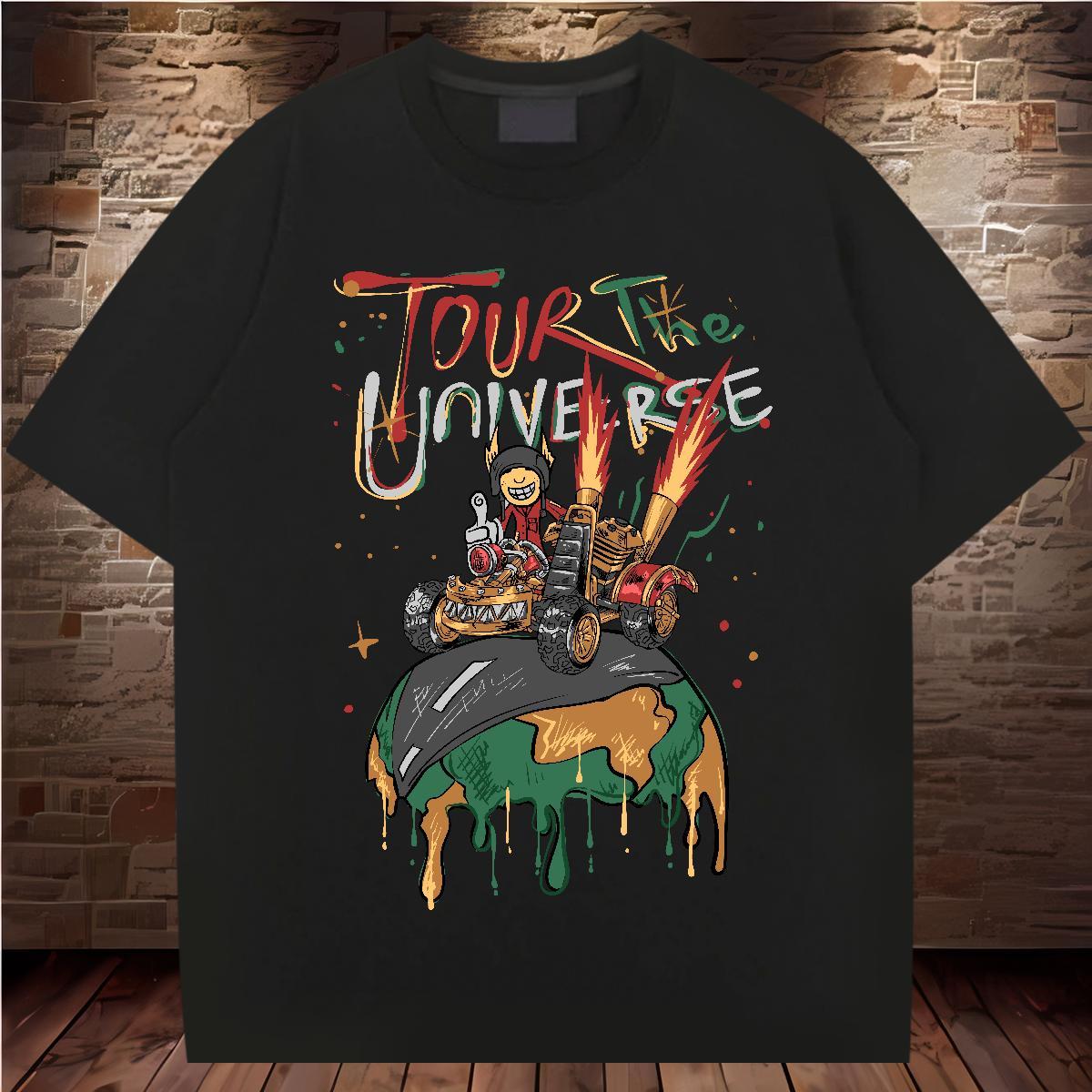 Classic Casual T-Shirts ET Tee Shirt 100% Cotton 230g Spring Summer Cool Design DIY Printed Breathable Crew Neck Tshirt for Man Woman