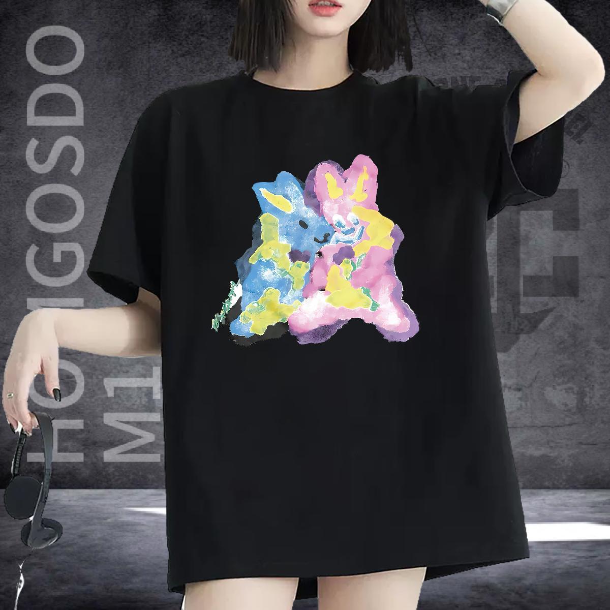 2024 DIY Womens T Shirts Breathable Crew Neck 230g Pure Cotton Street Casual Tops Shirt Comfortable DIY Logo Unisex Tshirts