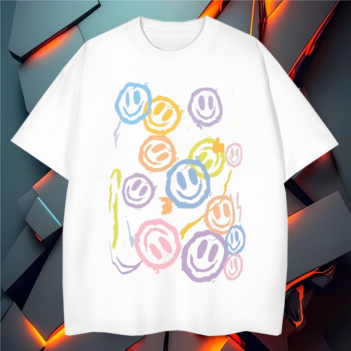 Unisex T Shirt For Man 230g Pure Cotton High Street Hip Hop O-Neck Short Sleeve Tshirts Fashion Design Custom Print Oversized Top Tees