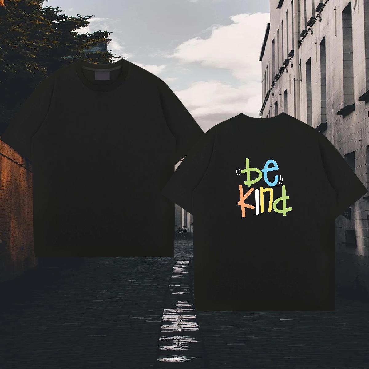 2024 T shirt letter Clothes 230g Pure Cotton Street Wear Wholesale Anime Breathable Short Sleeve Couples T Shirts