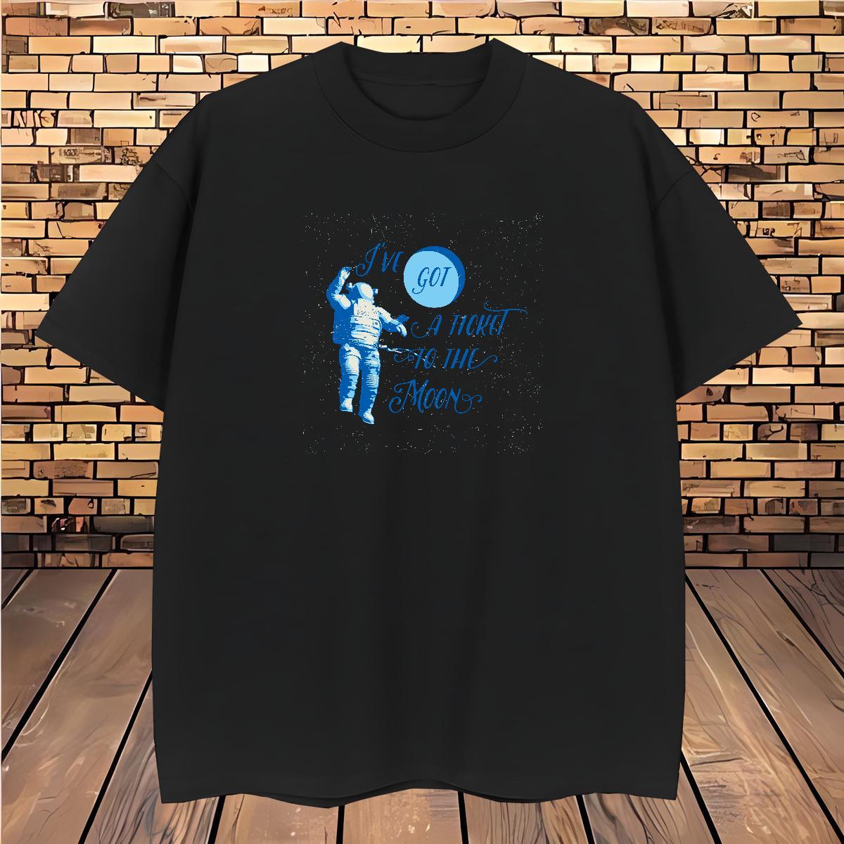 New Designer T shirt spaceman Tees Shirts 100% Cotton 230g Hip Hop Unisex Custom Print Oversized Round Neck Short Sleeve Tshirt for Man Woman