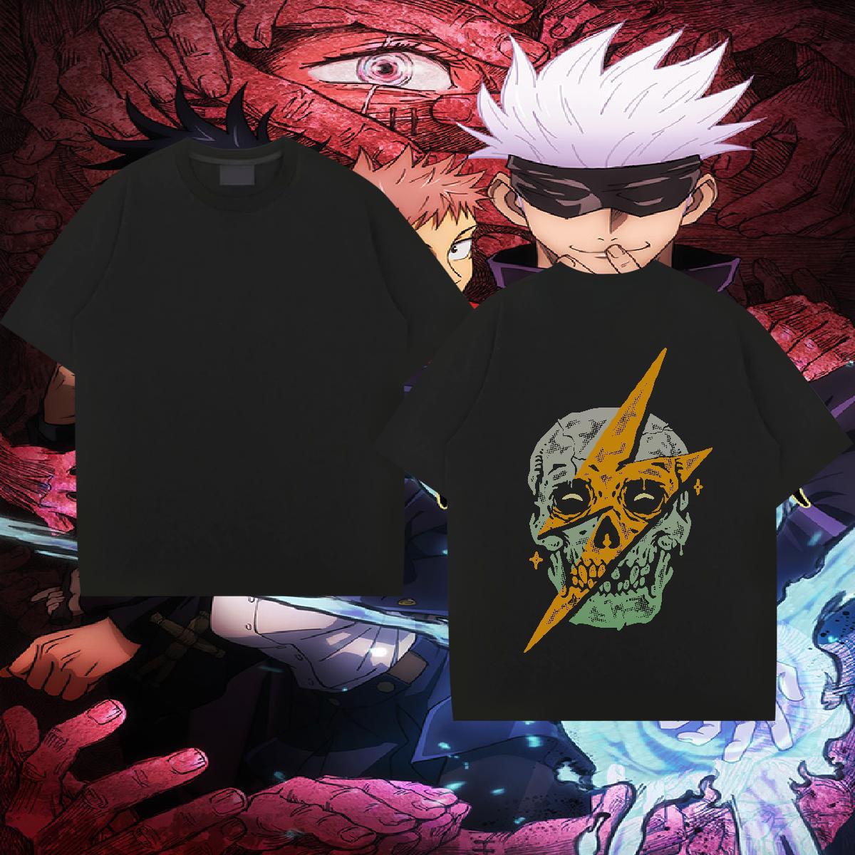 New Mens T Shirts skull Tshirts 230g Pure Cotton Street High Quality Plus Size Cartoon O-Neck Short Sleeve Men Tees