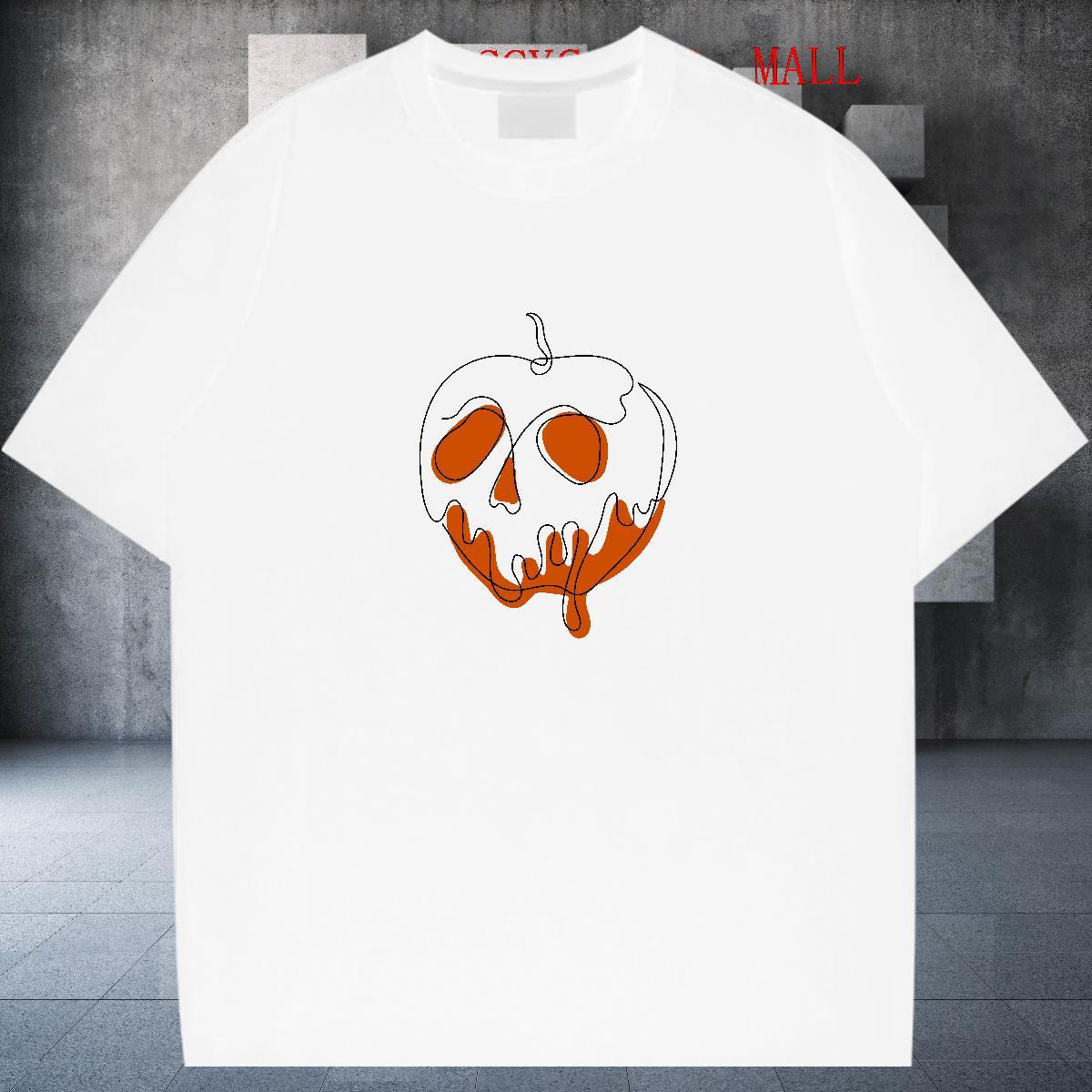 Fashion Design Man T Shirts skull Tops Shirt 230g Pure Cotton Anime Printing Street Designer Floral Print Breathable Soft Men Tops Tees