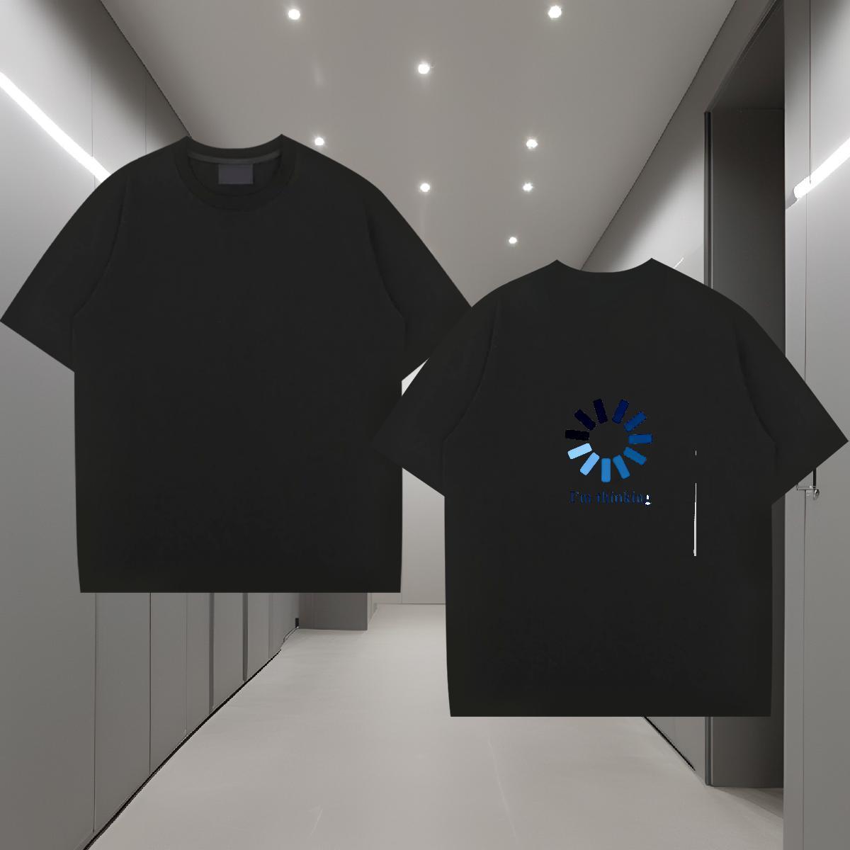 Designer Fashion T Shirts Men letter Tee Shirt 230g Pure Cotton Summer Casual Brand Black White Breathable Men Tops Tees